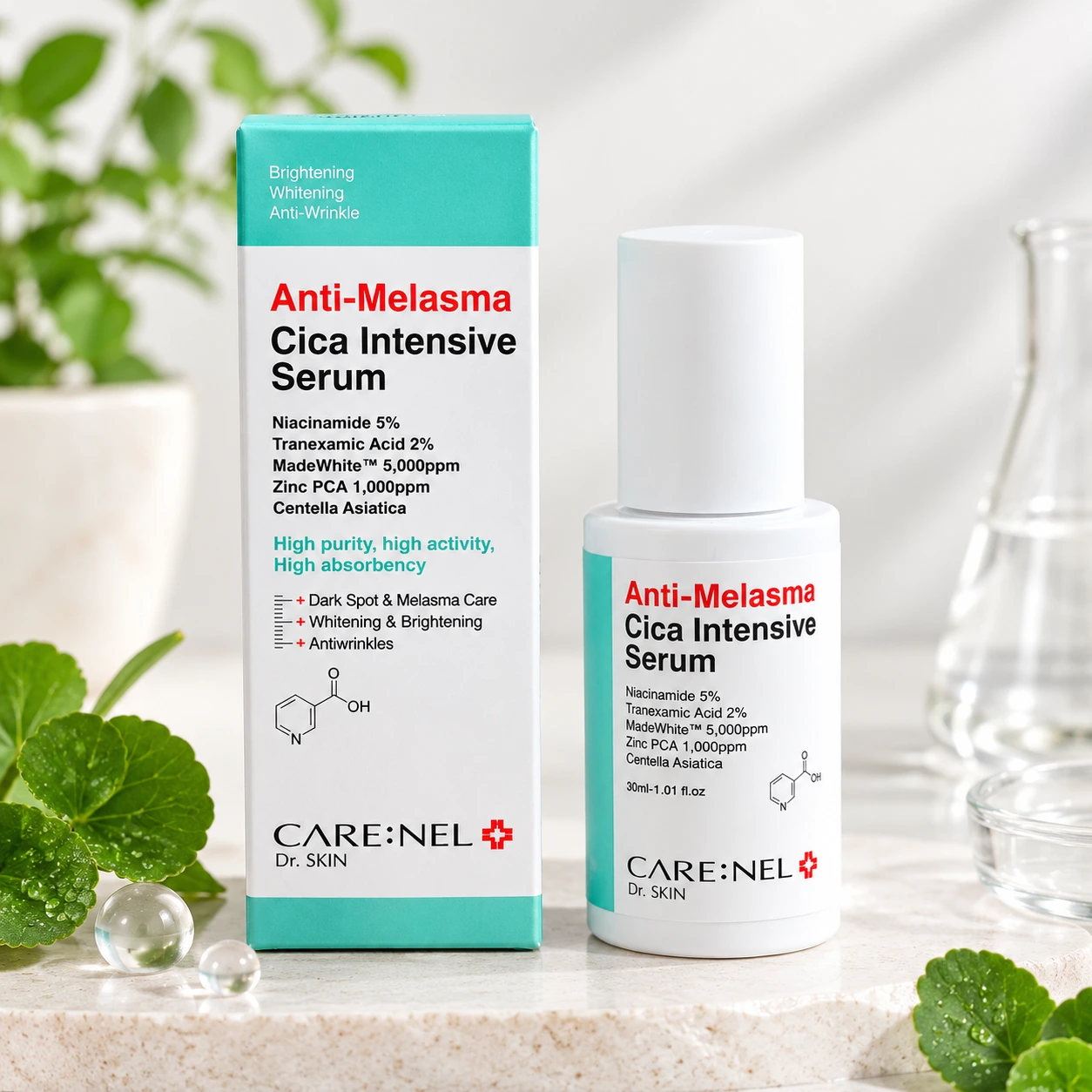 CARE:NEL Anti-Melasma Cica Intensive Serum 30ml – Dark Spot & Brightening Serum